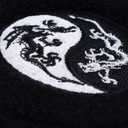 Outdoor Sweat Band for Wrist- Embroidered Yoga Sweat Absorbent Wrist Band - Terrycloth Black Arm Band for Sport (Yin Yang dragon)