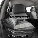EKR Silverado Seat Covers Custom Fit for (Crew Cab) 2019-2026 Chevrolet Silverado 1500/1500 Limited/HD 2500/3500, Rear Row W/No Armrest,Faux Leather(Black/Gray)