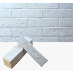 White Faux Brick Wall Tiles, 3D Thin Brick Veneers for Indoor Outdoor Wall Decoration, for TV Background, Bedroom, Bathroom, and Fence Wall Panels 76pcs 10 sq.ft
