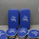 WUWEOT Boxing Focus Pads and Taekwondo Pad, 15.5 x 8 Blue, 2-in-1 Punching Mitts Kick Pack Set, Martial Arts MMA Kicking Shield Training for Men Women Gym