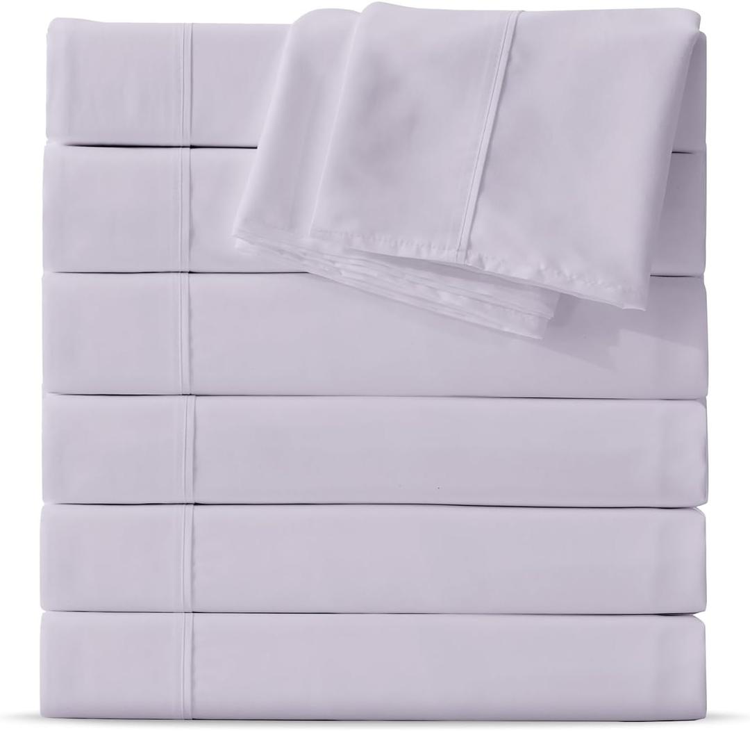 Maple&Stone Twin Flat Sheets Only Bulk Pack of 6 Wholesale Light Purple
Premium Soft & Breathable Brushed Microfiber Fabric, Anti-Shrinkage and Non-Fading for Twin Size Bed