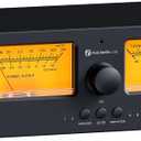 Fosi Audio LC30 VU Meter Amplifier Speaker Selector Switch Box Audio Visualizer 2 in 2 Out Vintage Switcher for High Power Stereo Class A, B, AB, D, Tube Amps Home Audio Component with Remote Control