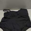 Tempt Me Women Plus Size High Waisted Bikini Bandeau Two Piece Swimsuit Black 22 Plus