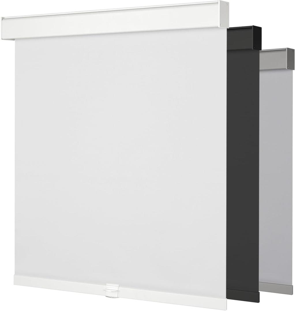 Cordless Blackout Roller Shades for Windows & Doors, Free-Stop Shades with Valance, UV Protection, Thermal Insulated Window Blinds for Home, Bedroom, Office, White, 49" W x 72" H
