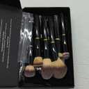MAANGE Makeup Brushes 16Pcs Professional Foundation Powder Blush Contour Eyeshadows Double-End Makeup Brushes Set with Bag and Gift Box-Black