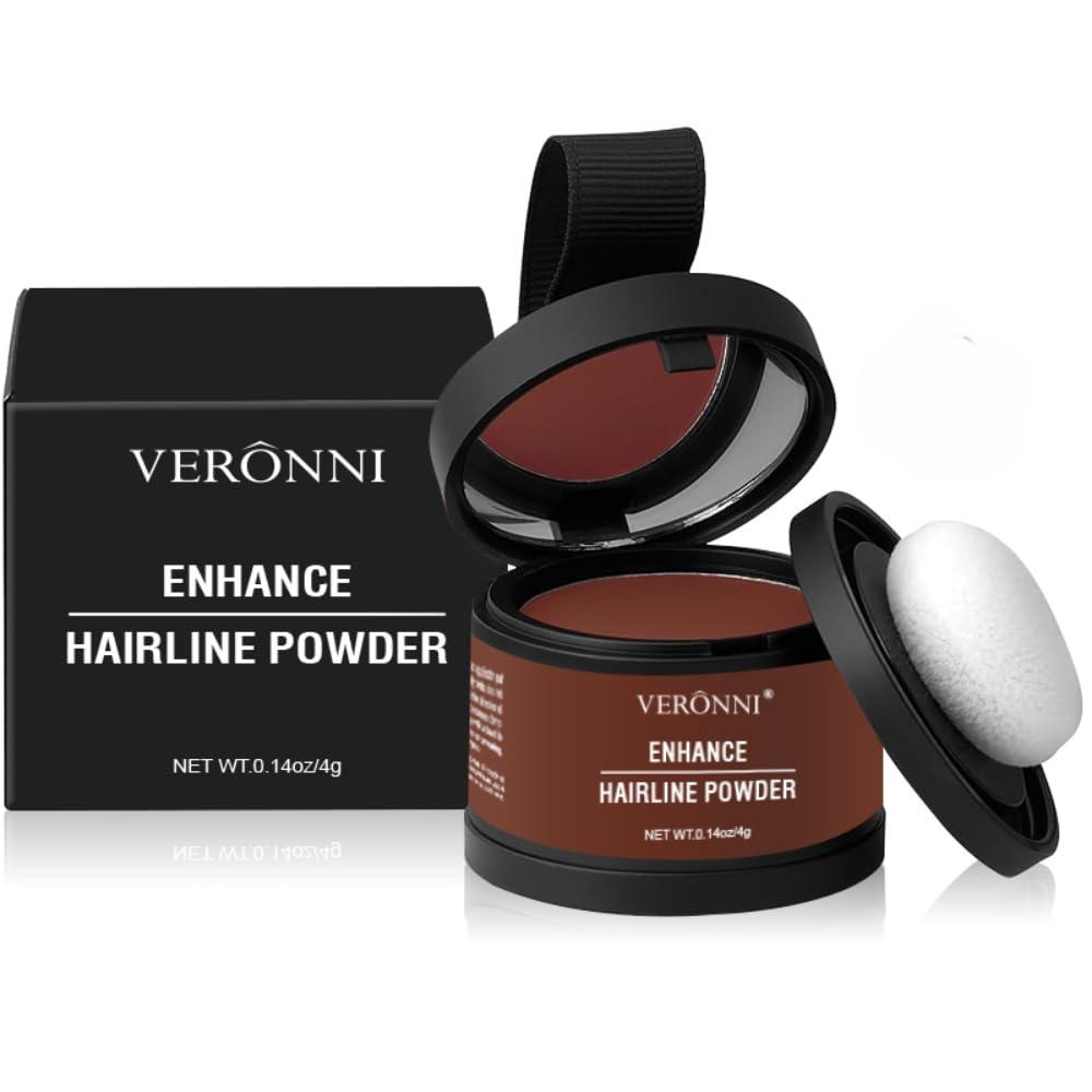 Hairline Powder Root Touch Up Hair Color, Instant Hairline Powder for Thinning Areas and Gray Hair Coverage, Natural and Non-greasy Root Cover up for Women and Men (Auburn, 02) (1 Ounce (Pack of 1))