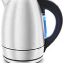1.8 Liter Electric Kettle, 1500W Rapid Water Boiler With Lift-Out Lid – Stainless Steel - Heat Up Water In As Little As 3 Minutes For Tea, Hot Chocolate, Pour Over Coffee, And Other Hot Beverages