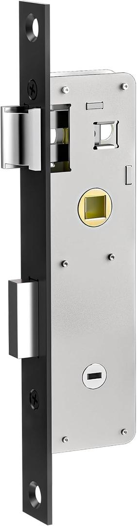 Storm Door Mortise Lock Body, Mortise Lock Replacement Parts for Old Storm Doors, 2-1/2" Handle PZ, Reversible Latch Bolt(Matte Black)