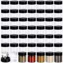 Yiyiring 100 Pack 4 oz Spice Jars Plastic Clear Empty Bottles with Shaker Lids Bulk Reusable Seasoning Containers for Herbs Spices Powders Glitter