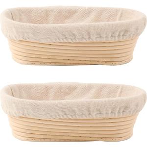 Bread Proofing Baskets Set of 20 10 inch Oval Shaped Dough Proofing Bowls w/Liners Perfect for Professional & Home Sourdough Bread Baking