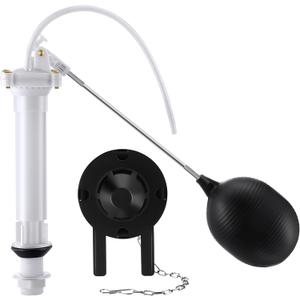 Dreyoo Universal Toilet Tank Repair Kit Compatible with Danco 80816, Toilet Repair Parts Fill Valve, Flapper, Rod, Float Replacement, Toilet Repair Kit for 8.5 Inch Tanks, Toilet Tank Flapper Replace