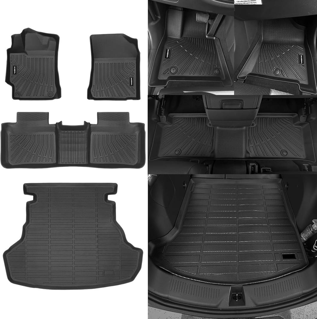Naibeve Floor Mats for Toyota Camry 2012-2017 - All Weather for Toyota Camry Floor Mats Cargo Mat Trunk Cargo Liner Accessories