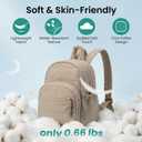 Backpack for Women, Mini Backpack with Quilted Design and Adjustable Straps, Large Capacity Multi Compartment, Lightweight Comfort for Work Travel Outdoor Gym Hiking, Bookbag for Women(camel)