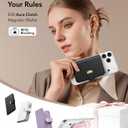 ESR Aura Clutch for MagSafe Wallet for Women, 5 Card Holder, RFID Blocking, MagSafe Sticker Included, Magnetic Wallet for iPhone 17e/17/16/15/14/13/12 Series (Not mini), Select Samsung Devices, Black