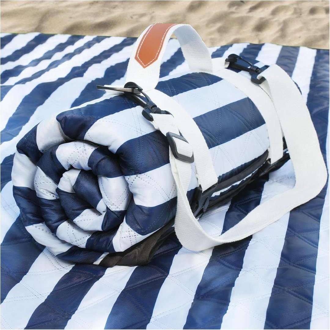 Genovega Waterproof Sandproof Beach Blanket Picnic Outdoor Mat Rug Extra Large Foldable Sand Free Big Giant XL Car Essential Roadtrip Gadget Rv Accessories Gear Must Haves Hiking Items Necessities