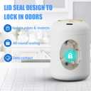 URALFA Motion Sensor Trash Can with Lid, 3 Gallon / 11 L Automatic Bathroom Trash Can, Touchless Trash Bin, Smart Plastic Garbage Can for Bedroom, Kitchen, Living Room, Office, White