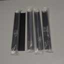 5 Pack Edge Black Hidden Drawer Door Cabinet Handle Aluminum Alloy Finger Bar Pull Concealed Furniture Hardware Back Mount Dresser Handles for Kitchen Bathroom 250mm(9.8 Inch)