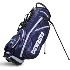 Team Golf NFL Dallas Cowboys Fairway Golf Stand Bag Fairway Golf Stand Bag, Lightweight, 14-Way Top, Spring Action Stand, Insulated Cooler Pocket, Padded Strap, Umbrella Holder & Removable Rain Hood
