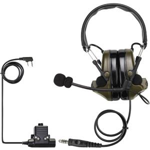 Retevis EHK007 Tactical Headset,Hunting & Shooting Earmuffs with Mic,Sound Amplification,Noise Reduction Walkie Talkie Headset,Compatible with Baofeng UV-5R BF-F8HP PRO AR-5RM RT22 RT86 RT68(1 Pack)