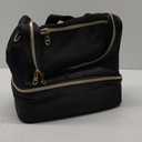 Wearable Breast Pump Bag with Cooler Compartment Fits for Willow/Elvie/Momcozy M5/S12 Pro/Medela, Breast Milk Travel Tote Bag with Ice Pack & Waterproof Mat,Black