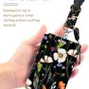 ID Badge Holder with Retractable Lanyard, Badge Holders Reel with 360 Degrees Rotate Carabiner Clip for Women, Teachers, Nurses, Doctor,Students, Office(Wildflower Night)