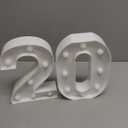 H:7.88 Inches Light Up Numbers 20 Centerpieces Table Sign, Happy 20th Birthday Decorations for Women, 20 Year Old Birthday Party Decorations for Men