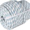 3/4 inch 150 FT Braid Polyester Pulling Rope, 16000 LBS Arborist Bull Rope High Strength Tree Rope for Marine, Tree Work, Swing