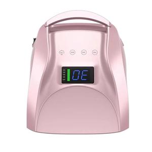 96W Red Light Nail Lamp Nail Dryer Lamp Rechargeable for Nails Eyes Protection UV Lamp for Gel Nails Gel Nail Polish Curing Dryer Home Salon Tool,Pink