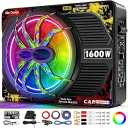 1600W Slim Underseat Car Subwoofer and Amp Package with RGB Beat-Synced Light, Built-in Class D Amplifier, Low Pass/Gain/Bass Boost Control, Cast Aluminum, Deep Bass for Truck SUV Jeep