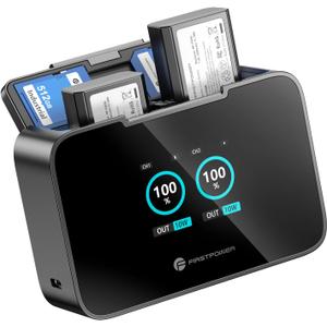FirstPower NP-FW50 Battery 2-Pack and 20W Fast Dual LCD Charger for Sony ZV-E10, Alpha A6400 A6000 A6300 A6500 A5100 A5000, A7 II, A7, A7S II, A7S, A7R II, A7R, RX10 II III IV Camera