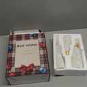 Ceramic Santa Claus Statue, Cute Statues, Father Christmas Figurines for Home Desk Shelf Decor/A Set of 3pcs (Father Christmas/A Set 3pcs) (White)