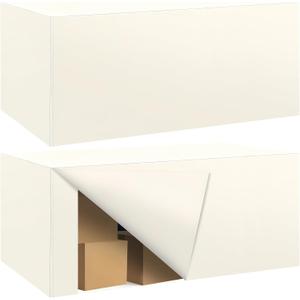 2 Pack Fitted Tablecloth for 8 Foot Rectangle Tables 96 x 30 Inch Ivory Table Covers Water Resistant Polyester Table Cloth for Wedding, Parties,Display, Trade Show (Ivory)