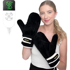 Electric Hand Heating Pad for Women Men, Pain Relief Heated Arthritis Gloves for Hands, Fingers, Carpal Tunnel, Heating Mittens with 30-90min Timer, 86-158 Adjustable Temperature Shut Off