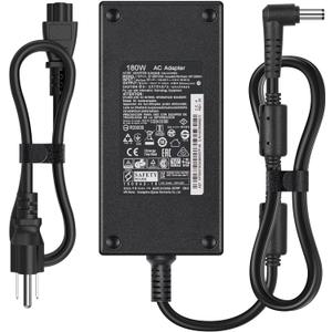 180W Laptop Charger Compatible with MSI GF63 GF65 GS60 GS70 GT60 GT70 GS63 GS63VR GS73VR GE72VR GE62VR19.5V/9.23A MS-16K2 MS-16R5 MS-17F3 Laptop Power Supply Cord