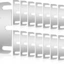 15 Pcs Hardware Door Hinge Shims Stainless Steel Metal Coated Finish Door Hinge Shim for Repair Kit (3.5 Inch,Silver)