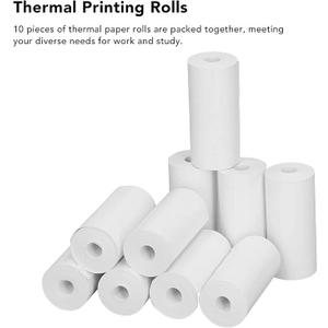 10PCS Thermal Paper, White Printable Thermosensitive Thick Paper Thermal Printer Paper Rolls for Small Printer