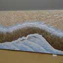 Trogonup Large Coastal Canvas Wall Art for Living Room 20x40 Inch Hand Painted White Ocean Textured Seascape Oil Painting Beach Artwork for Bedroom Office Home Decor Ready to Hang