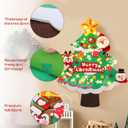 2 x TOBEHIGHER 3Ft DIY Felt Christmas Tree for Kids, 29pcs Detachable Ornaments Toddler Wall Hanging Christmas Tree with String Light (Batteries not Included) (Small, Three layers of snow edge)
