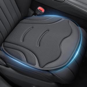 HOLDCY 2Pcs Car Seat Cushion Ergonomic Comfort, Breathable Material, and Universal Fit, Anti-Slip Bottom for Secure Fit Ideal for Cars, Office Chairs, and Long-Haul Trucks (Black)