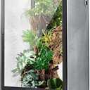 REPTI ZOO 120 Gallon Reptile Terrarium - Aluminum Screen Cage Open Air Foldable Tank for Bearded Dragon, Snake and More