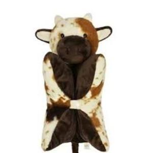 Cow Stuffed Animal Pillow 15'', Washable Baby Stuffed Animals Toy, Weighted Plush Gifts for Babies Kids Girls Boys Christmas Birthday Home Living Room Decor