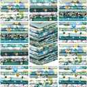 Tudomro 70 Pcs 10 x 10 Inch Green Floral Cotton Fabric Square for Quilting Sage Mint Green Sewing Precut Fabric Bundle Assorted Flower Printed Patchwork Materials for Holiday DIY Craft Handmade Cloth