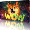 MTG Playmat Magic Card Playmat Game Mat,TCG & CCG Card Games Mat with Free Storage Bags Size 24 x 14 Inches (No with Zones,Wow-Dog)