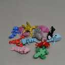 Honoson 12 Pcs 3D Printed Animal Fidget 3D Mini Animal Flexible Cute Articulated Small Stress Pet Relief Fidget for Adult Party Favors Home Display(6-10cm,Marine Animals)