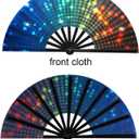Large Folding Hand Fan, Folding Hand Fan for Women, Hand Fans,Chinese Kung Fu Tai Chi Hand Fan for Party, Dance, Decorations, Festival, Gift,Wall Decoration. (Polka Dot Pattern, 2 Pack)