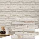 Commomy 3D Faux Brick Wall Sticker - 10pcs 15.74" x 11.8" Thin UrltraLight PVC Peel and Stick Brick Wall Covering for Quick DIY Interior Wall Decor,Not Real Brick (12.92 sq.ft)