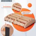 Foot Massager Men Women Gifts: Plantar Fasciitis Relief Relaxing Gifts for Wife Husband Dad Mom Grandpa Grandma Elderly Foot Massage Roller Gift Ideas Useful (Natural Wood)