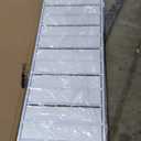 JSB No Assembly Folding Bookshelf, 6 Tier Industrial Metal Book Shelf for Storage, Vintage Wood Foldable Bookcase for Living Room, Bedroom, Office Organization Shelves (All White)