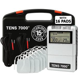 TENS 7000 Digital TENS Unit with Accessories, Includes 16 Pack Electrodes - TENS Unit Muscle Stimulator for Back Pain Relief, General Pain Relief, Neck Pain, Sciatica Pain Relief, Nerve Pain Relief