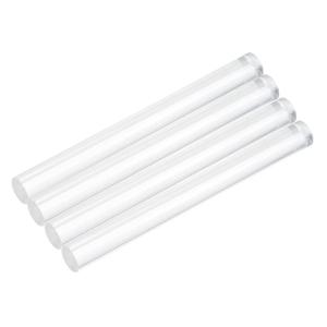 MECCANIXITY 4pcs Acrylic Round Rods 3/8" x 4" Clear Acrylic Dowel Rods Sticks Plastic Sticks Strip for DIY Crafts Lighting Gardening Decorations - 10mm x 100mm